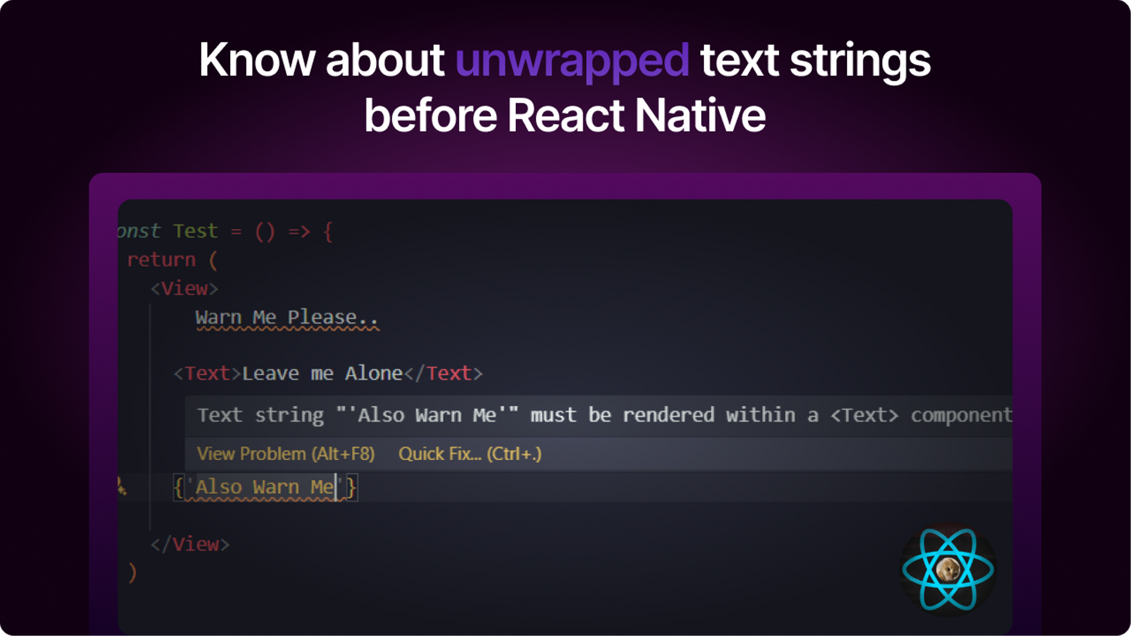 Main Showcase - React Native Text Watcher