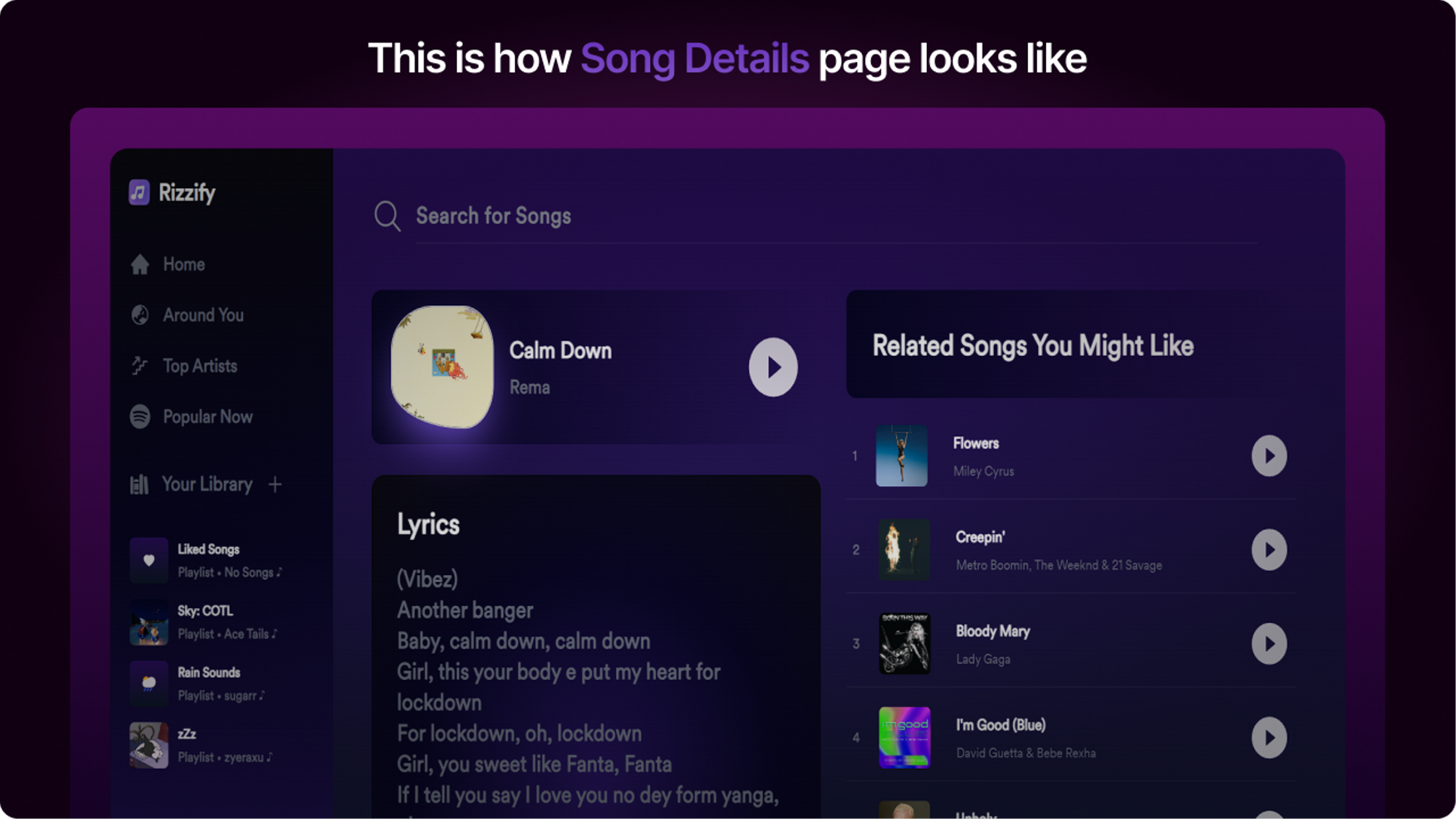 LinkSync Chrome Extension - Song Details